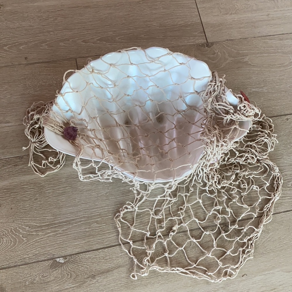 Decorative Plastic Shell and Fish Net